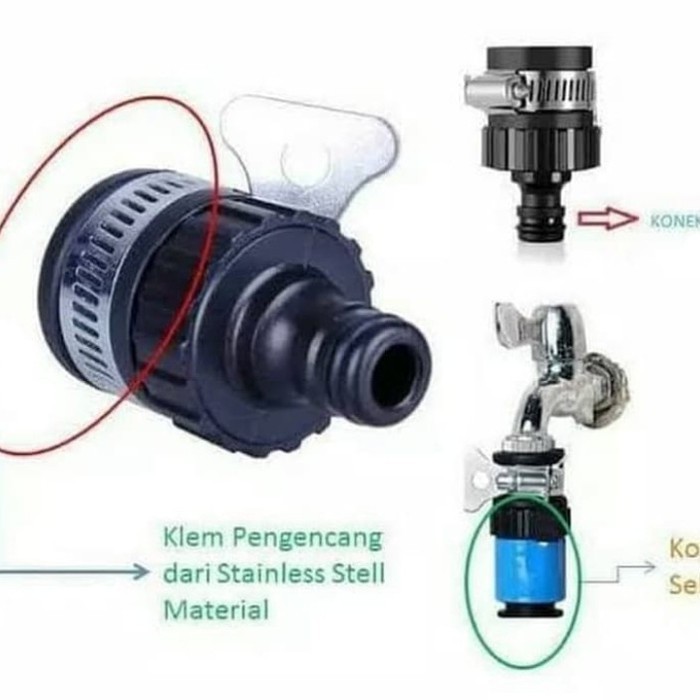 Konektor Kran ke Selang Air/ Connector sambungan Kran ke hose