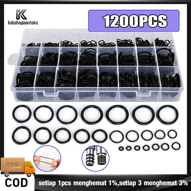 {FREEONGKIR} GAN 1200 PCS SIL O RING KARET SEAL O RING PCP SIL ORING KARET SEAL ORING 1 SET SIL