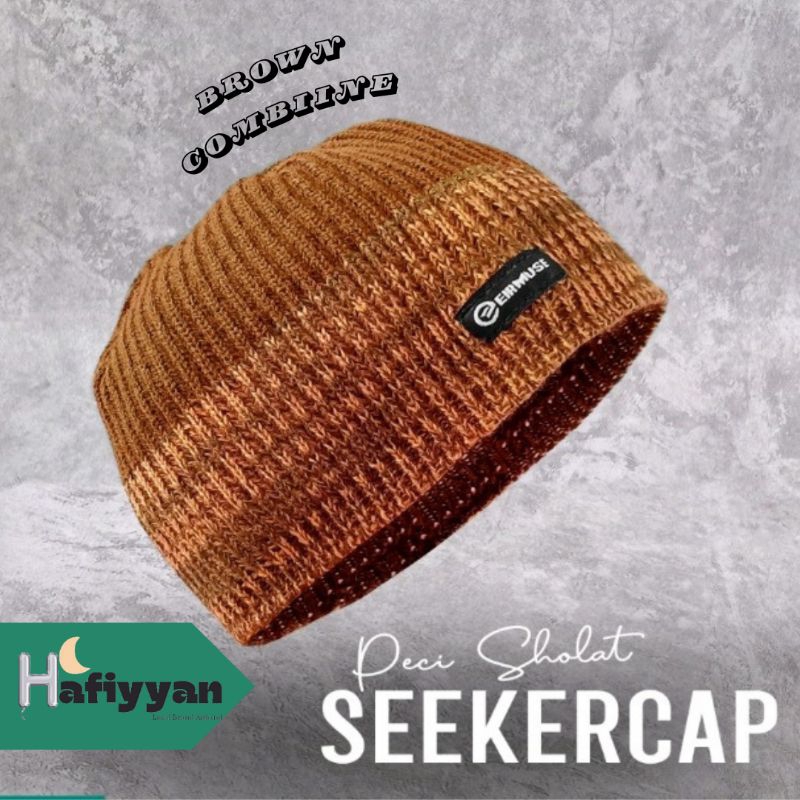 Peci Sholat Kopiah Dewasa Peci Rajut Kupluk Rajut Kupluk Sholat Bahan Acrilic Warna Hitam