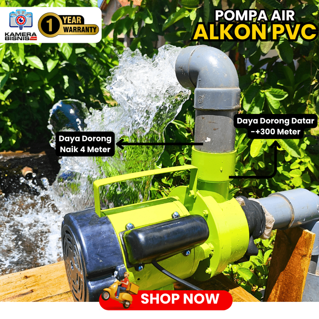 Mesin pompa air modifikasi alkon bahan pvc watt kecil siap kirim pipa in out 2 dim DEBIT AIR BESAR b