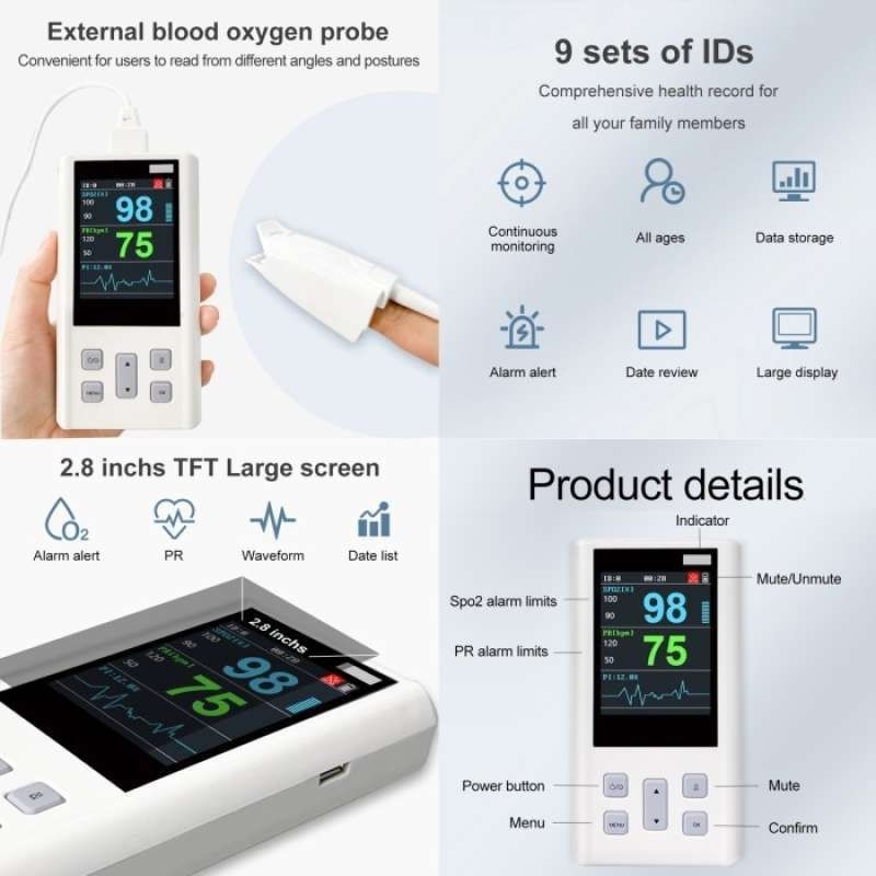 OKSIMETER / OXIMETER HANDHELD PULSE OXIMETER DEWASA ANAK BAYI