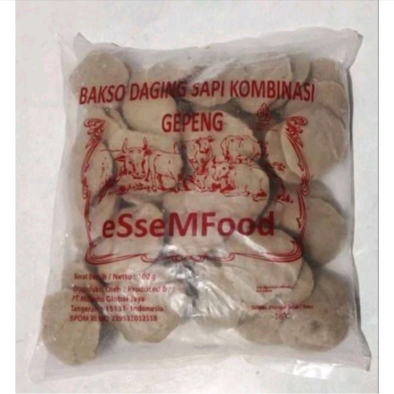 

bakso sapi eseem gepeng isi 50 pcs