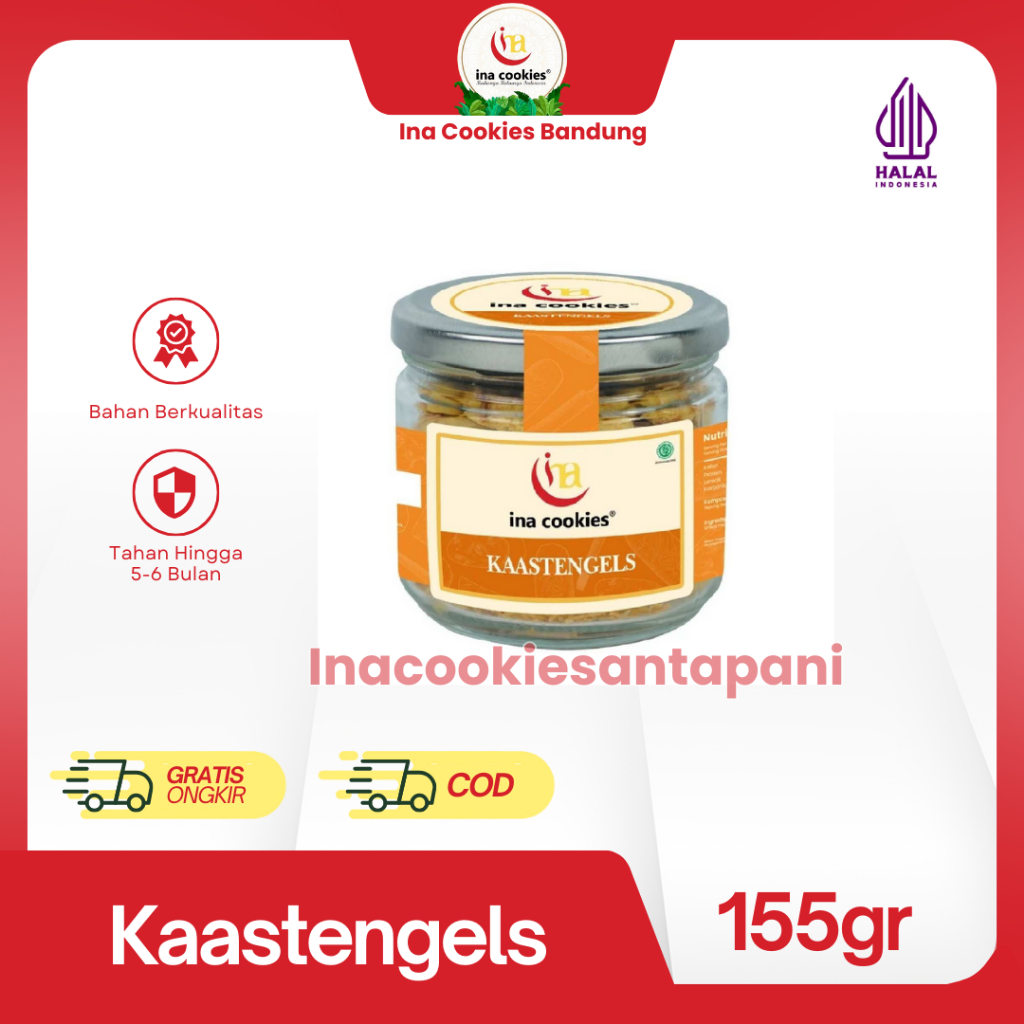 

Ina Cookies Toples Kue Kering Kaastengels JAR