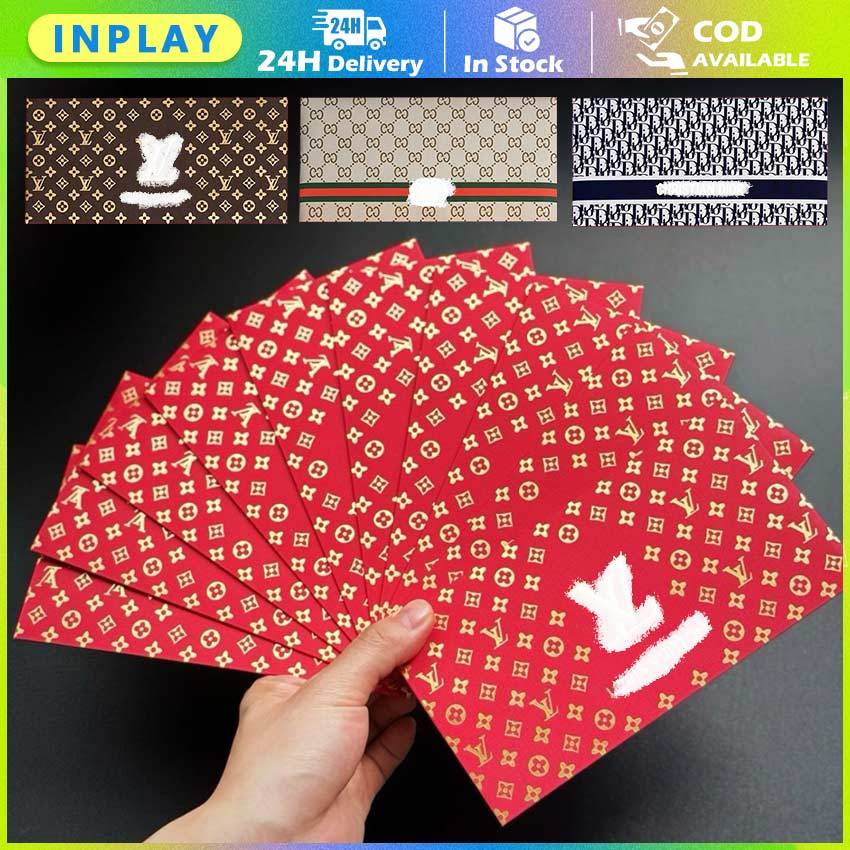 

10Pcs Angpao Merah 2024 / Imlek Premium Red Envelope / Angpao Imlek Panjang Angpau