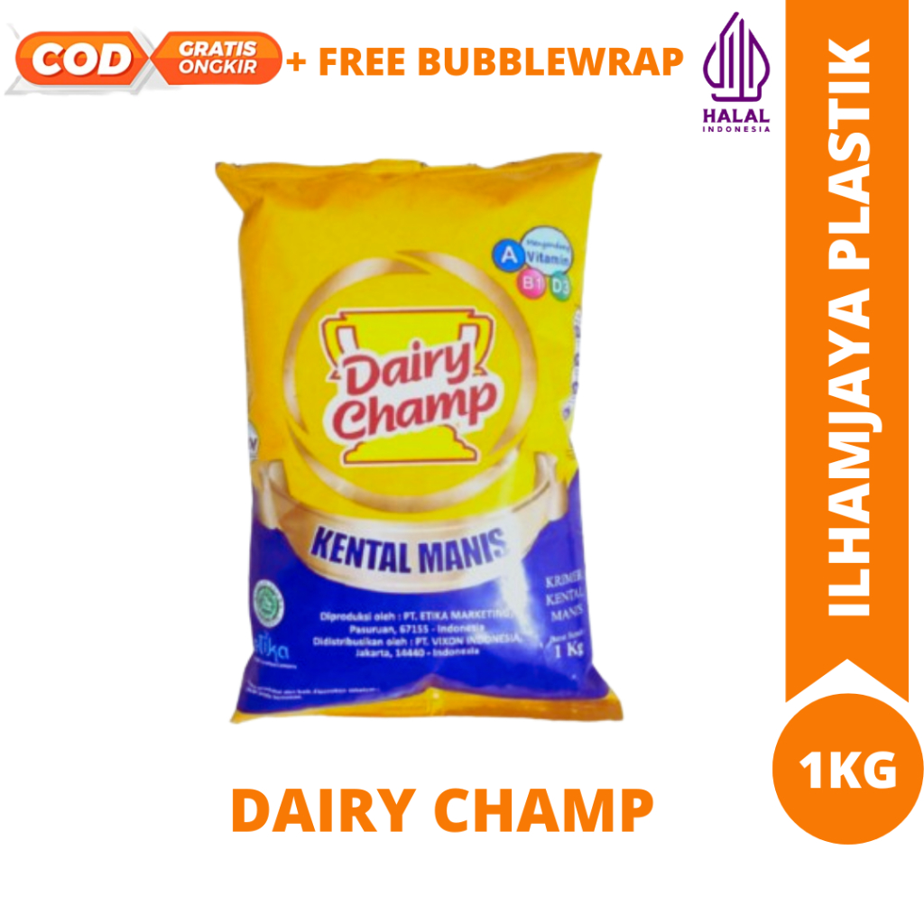 

Dairy champ 1kg bantal / Susu kental manis dairy champ 1kg bantal / skm