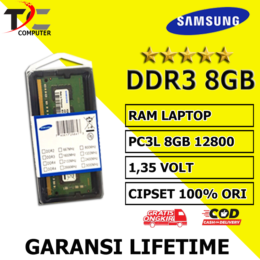 RAM laptop / SODIMM DDR3 PC3 8GB 16GB 10600 12800