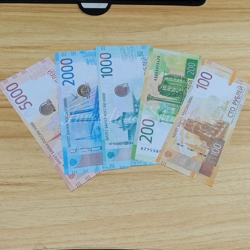 Replika Uang Rubel Rusia untuk Mahar / Uang Mainan / RUB / Rubel / Rubel Rusia / Russia Rouble / 100