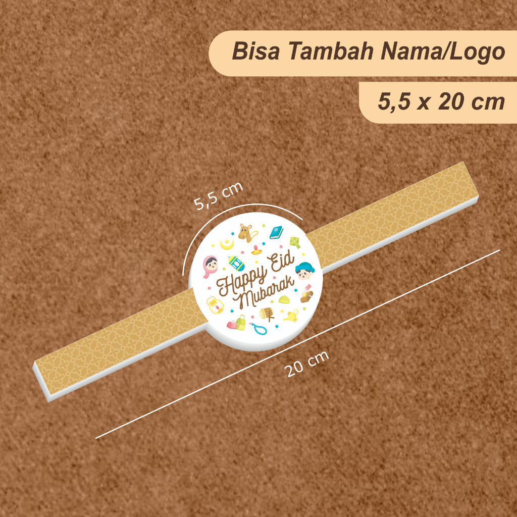

stiker toples kue kering tema lebaran (isi 20 stiker) design bulat tengah 2