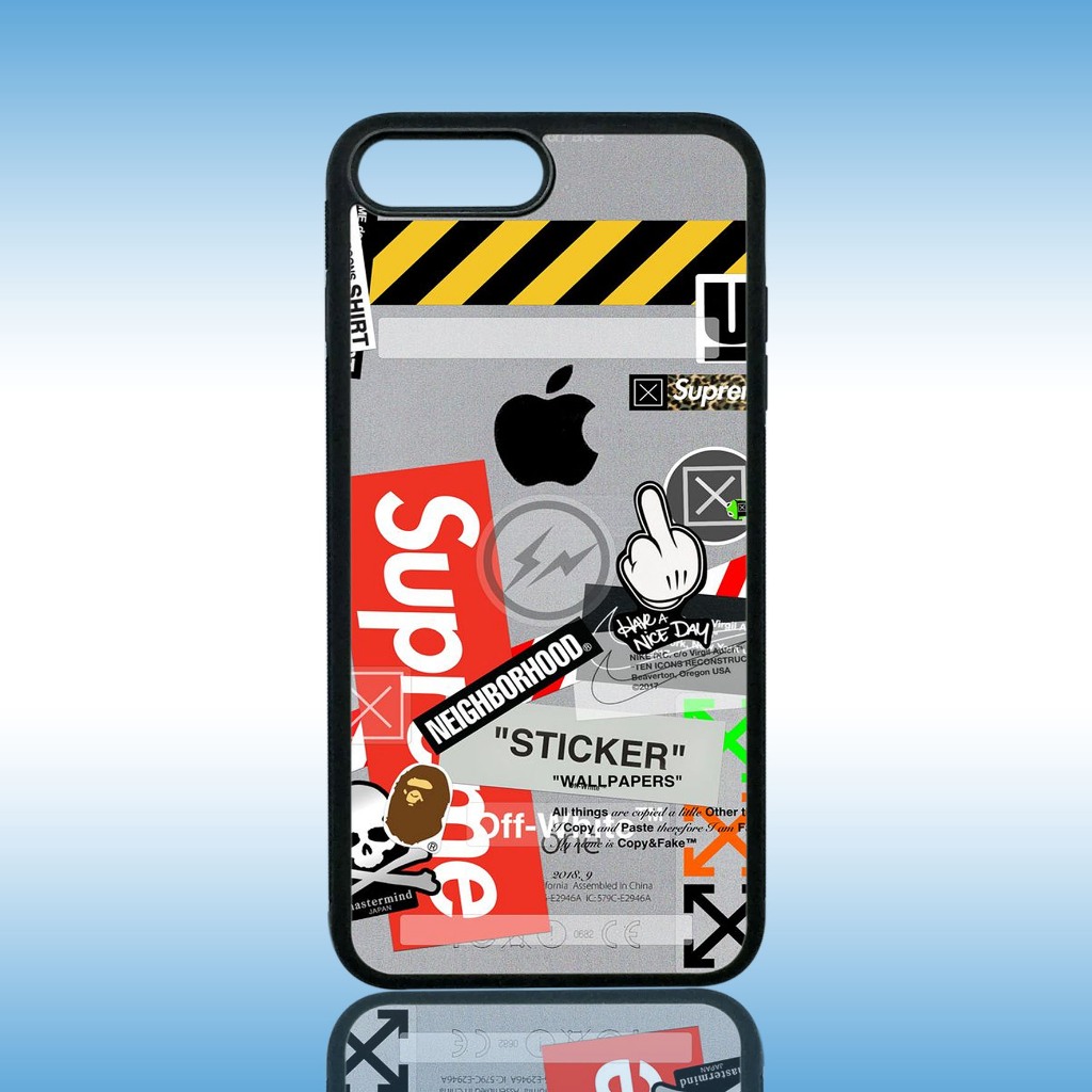 Case IPhone 7 Plus - Casing Hp IPhone 7 Plus ( BA ) Silikon Hp IPhone 7 Plus - Softcase Glass Kaca -