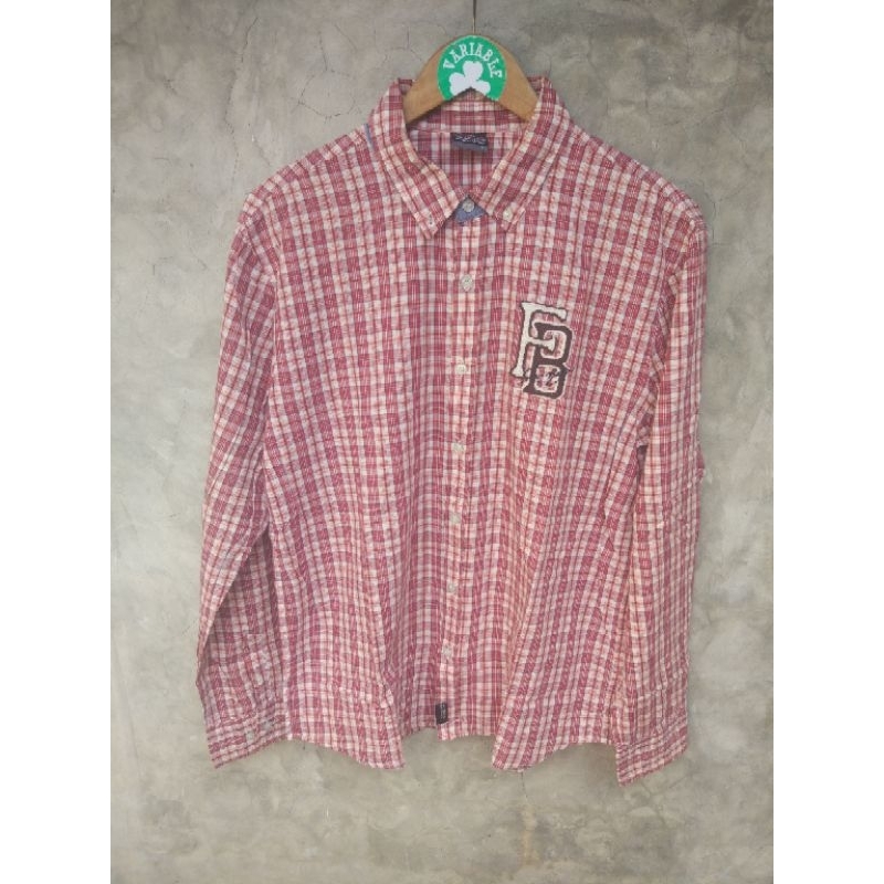 kemeja FUBU NY gingham size XL konds 9/10