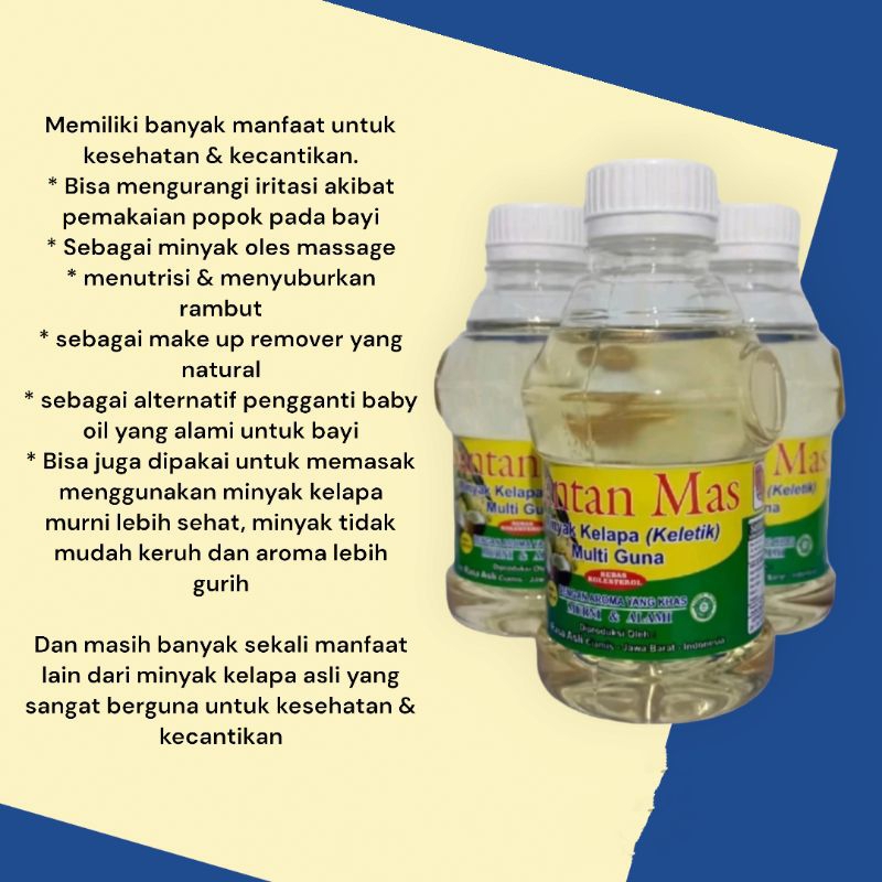 

minyak kletik | minyak kelapa | santan mas 250ml