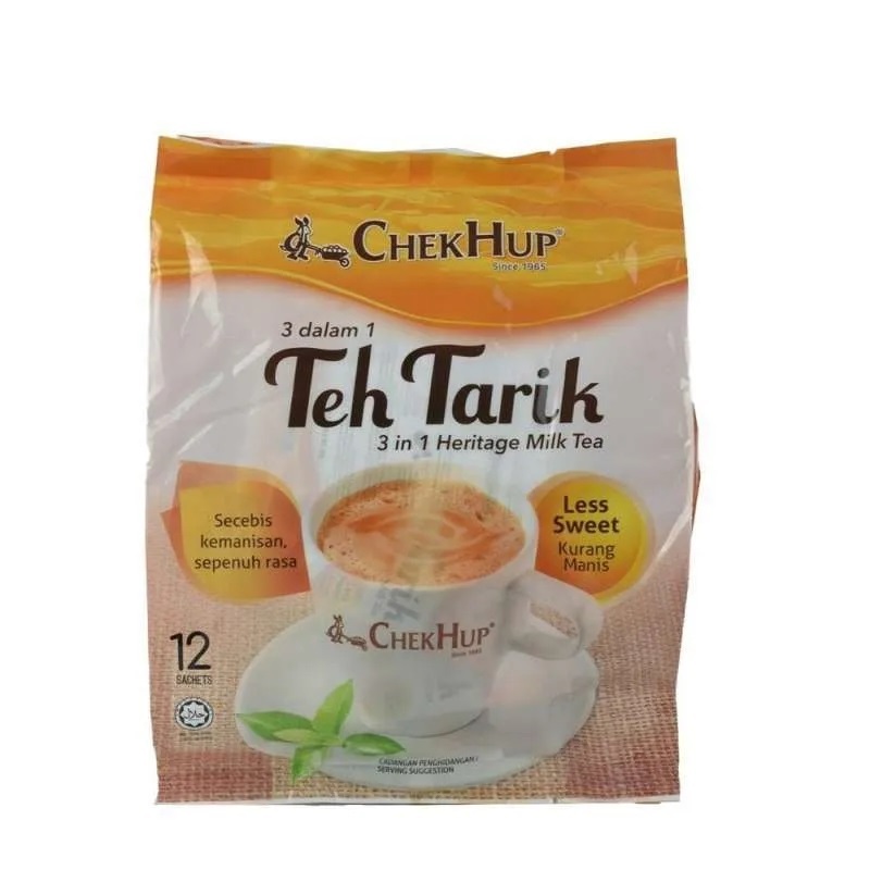 

Chek Hup 3in1 Teh Tarik Heritage Milk Tea Less Sweet 12 x 35 Gram