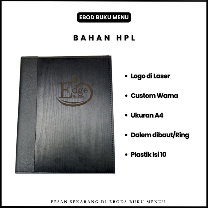 

Cover Buku Menu HPL Hitam A4