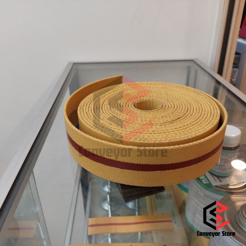 Kanvas Conveyor Strip Merah 2 Inch x 3 ply