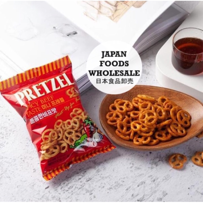 

Samjin Pretzel Spicy Beef Taste / biskuit Korea / cemilan impor