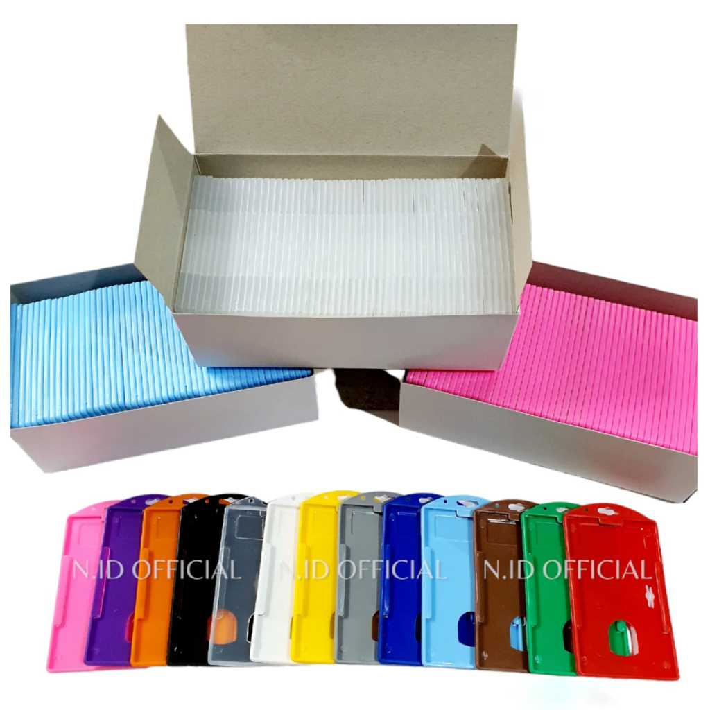

ID Card Casing / Case / Holder / Frame / Name Tag Plastik Satu Sisi Kartu E-toll E-money ATM BCA Mandiri Flazz Dus Grosir murah