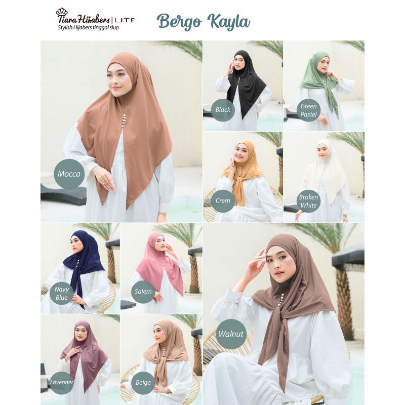 Bergo Keyla By Tiara Hijabers Lite Original