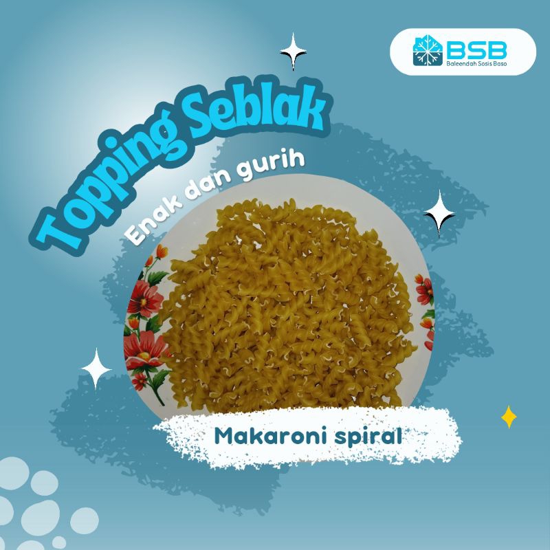 

Kerupuk Makaroni Spiral | 220 gram | topping enak renyah