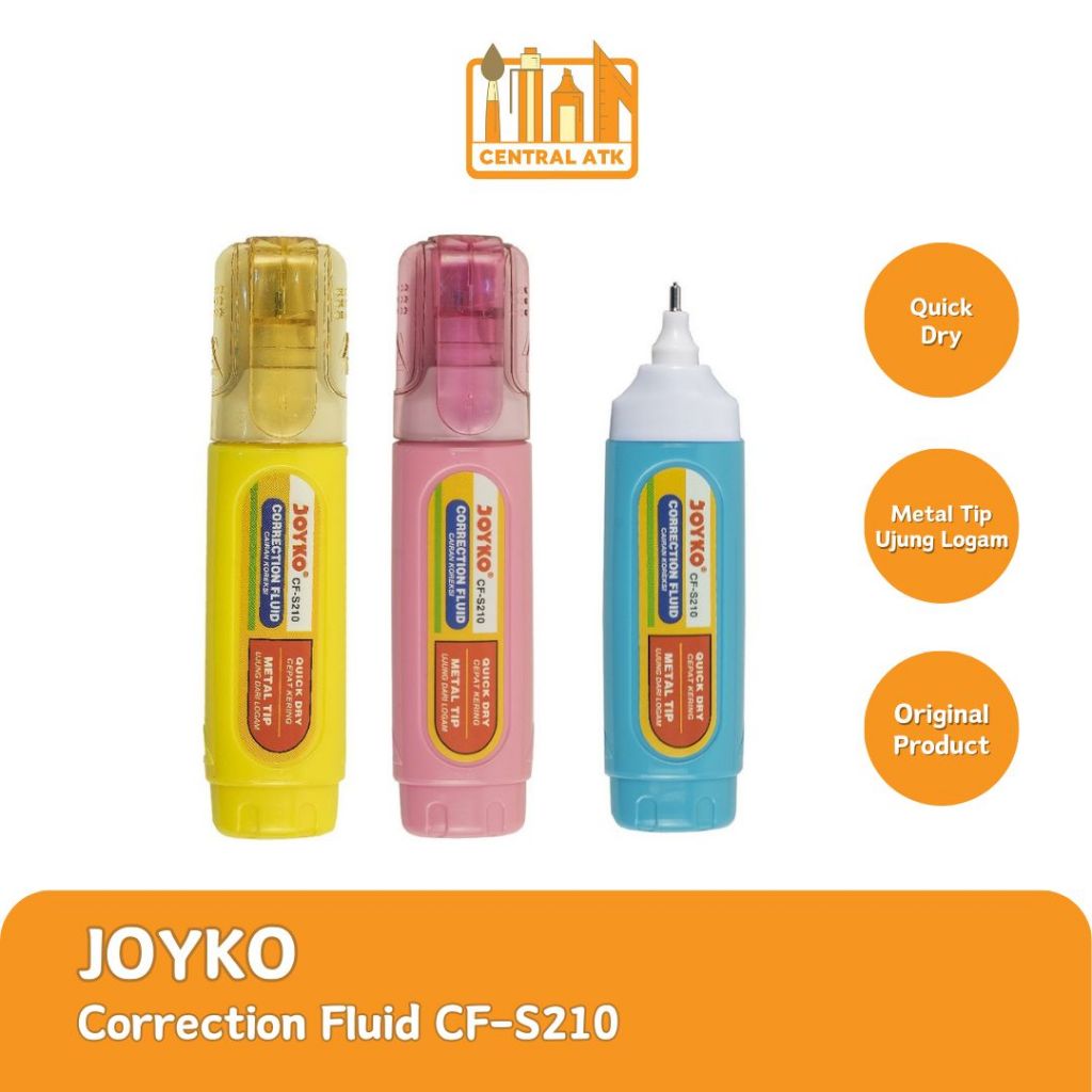 

Correction Fluid Cairan Koreksi Penghapus Cair Joyko CF-S210 ( 1 PCS )