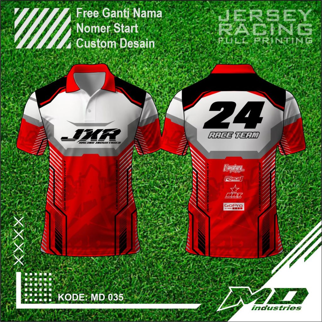 Jersey Balap Desain Keren - Baju Balap Racing Printing - Minimalis