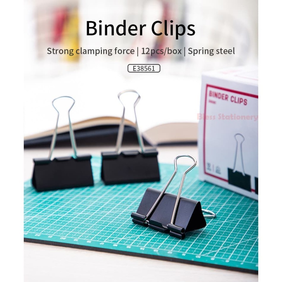 

Deli Binder Clip 51mm - klip penjepit kertas (E38561)