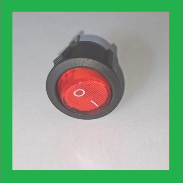 Switch bulat 3pin berlampu 220V KCD1 10A