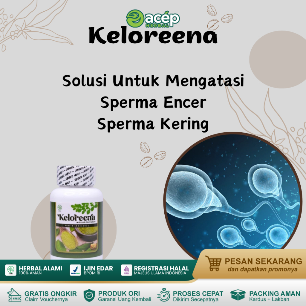 Obat Mani Encer Mani Kering Sperma Encer Sperma Kering Keloreena Kapsul 100% Produk Asli