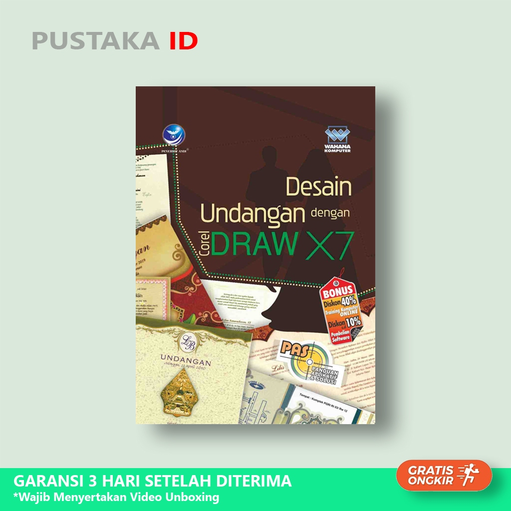 Buku Panduan Aplikatif Dan Solusi: Desain Undangan Dengan CorelDraw X7 - Original