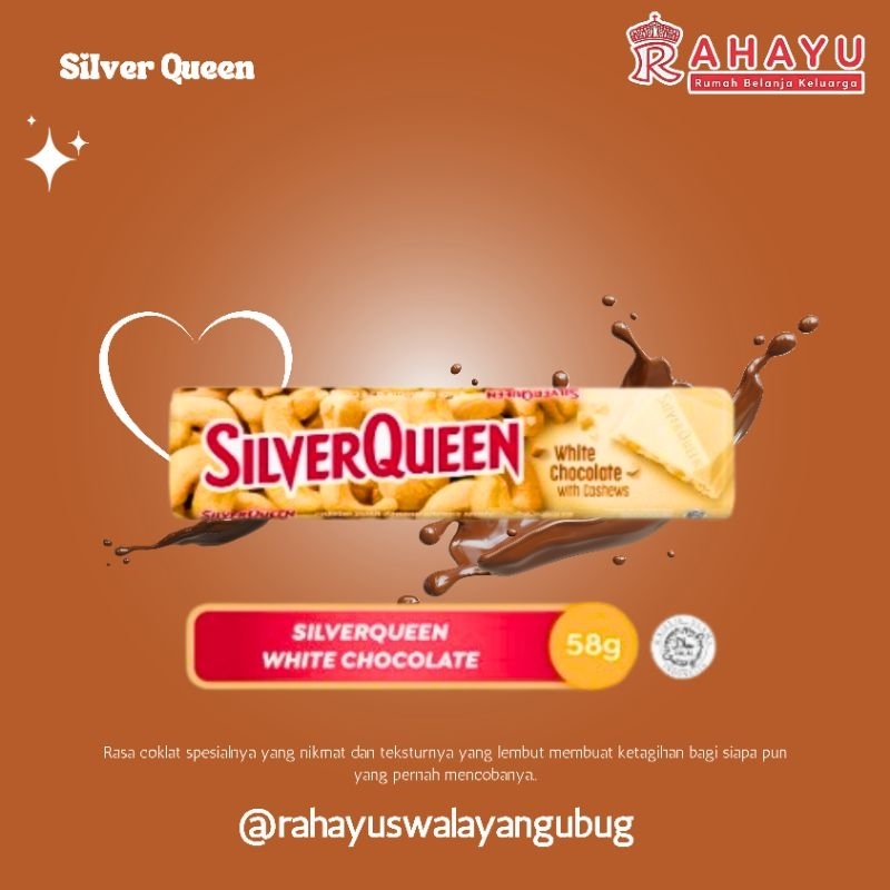 

SILVERQUEEN WHITE CHOCOLATE 58 GR