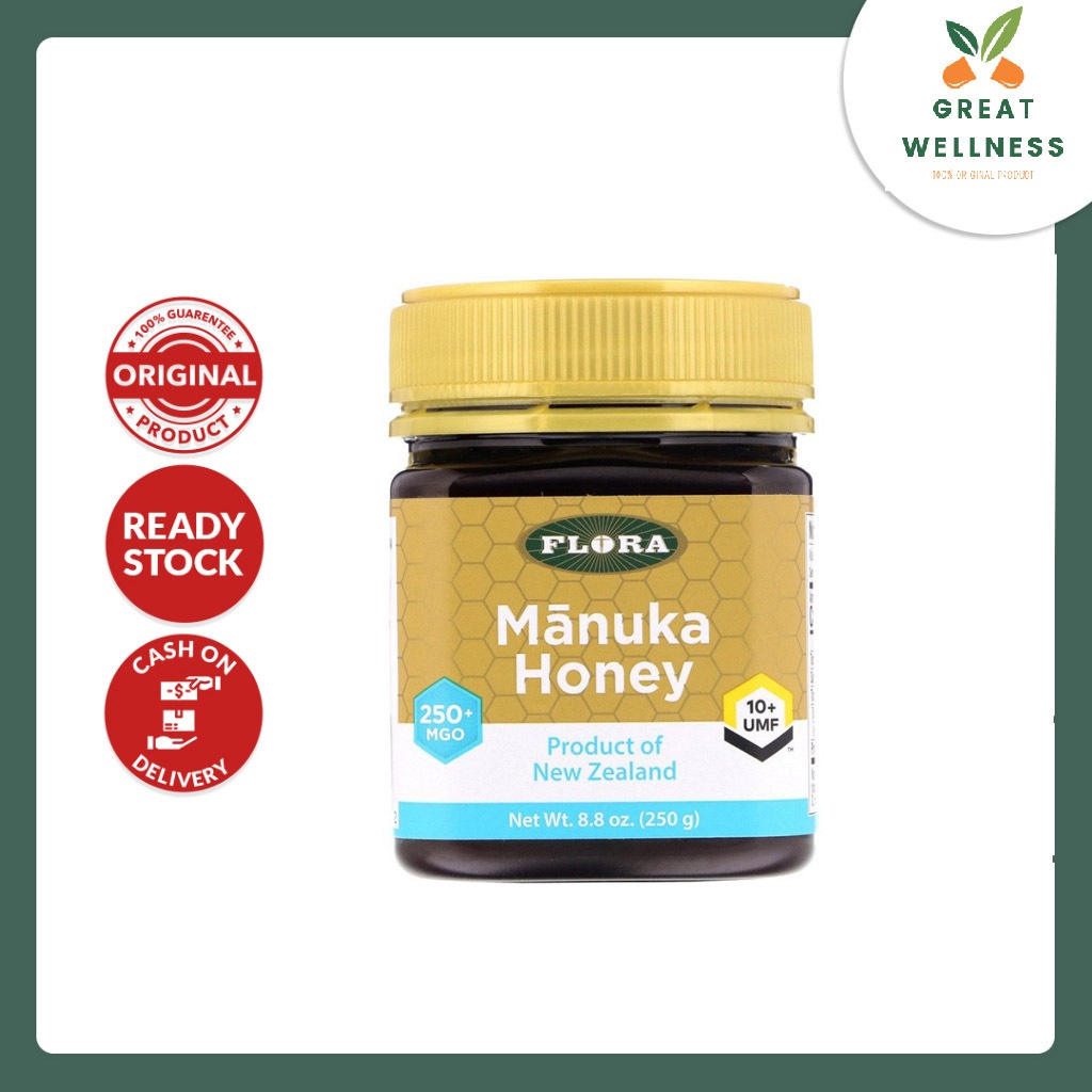 

(BISA COD) Flora Manuka Honey MGO 250+ (250g) Madu Murni New Zealand ORI Selandia