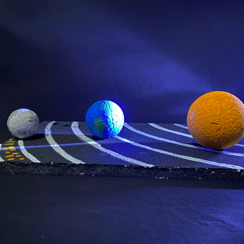 Gerhana Bulan Matahari Bumi Styrofoam Bola Planet