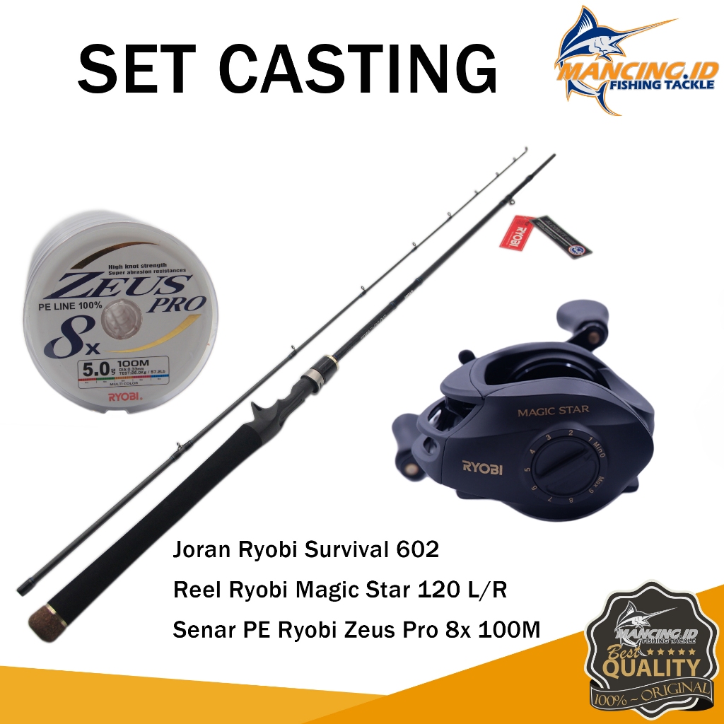 Set Joran Casting Ryobi Seris Alat Pancing Casting