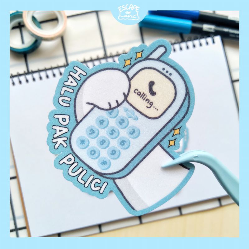 

Halu Pak Pulici Diecut Sticker | Stiker Bujo | Bullet Journaling Sticker