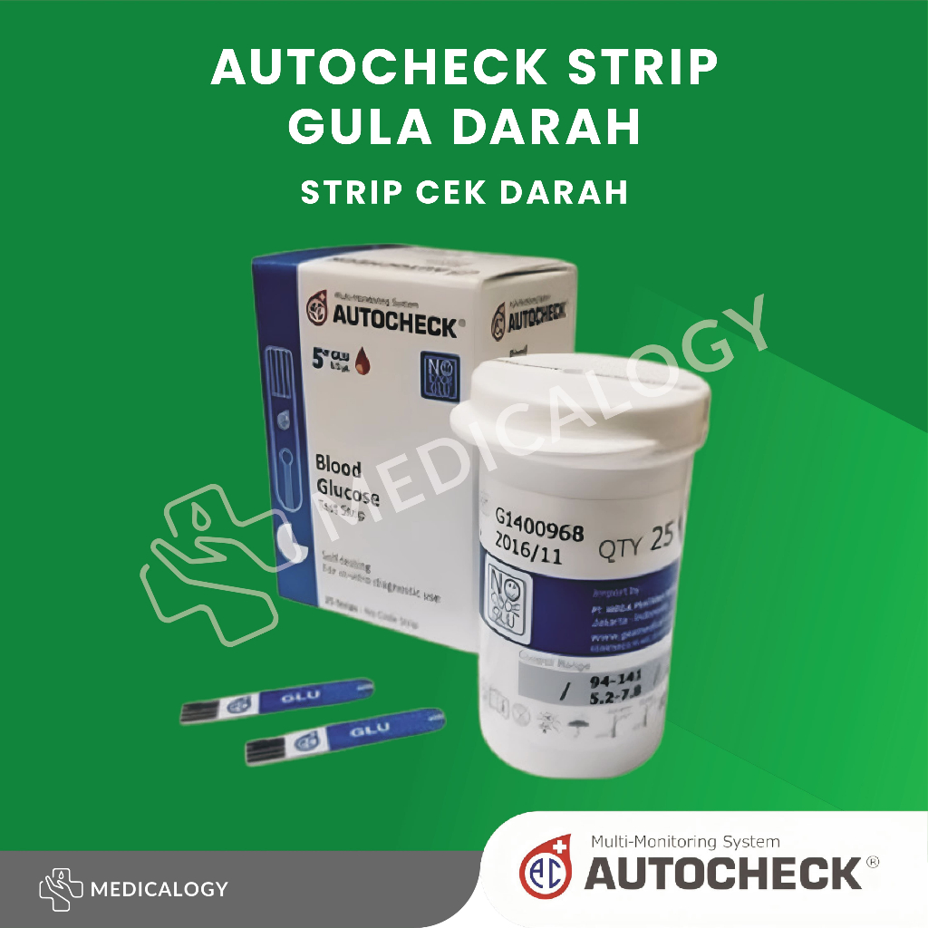 AutoCheck Strip Alat Cek Gula Darah | Glucose Check Strip (25 Strip)