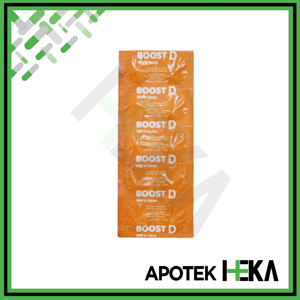 Boost D 1000 IU Strip isi 10 Tablet - Vitamin D3 Daya Tahan Tubuh [BOGOR]