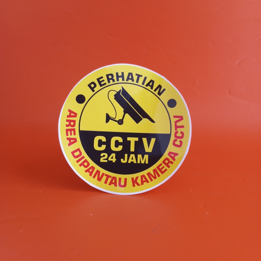 

Stiker CCTV/ Stiker Vinyl Area Dipantau CCTV/ Stiker CCTV Bulat Diameter 15cm