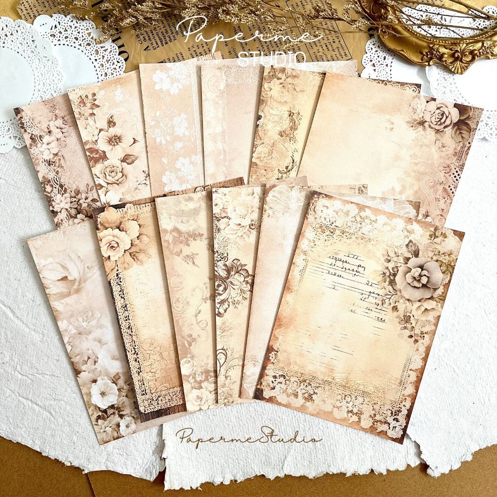 

PAPER DECO - paper decorasi buku aesthetic cute full color scrapbook journal vintage lace banyak warna by Papermestudio