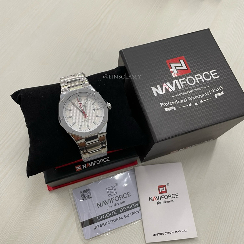 Jam Tangan Pria Original Naviforce NF9200 Dial White