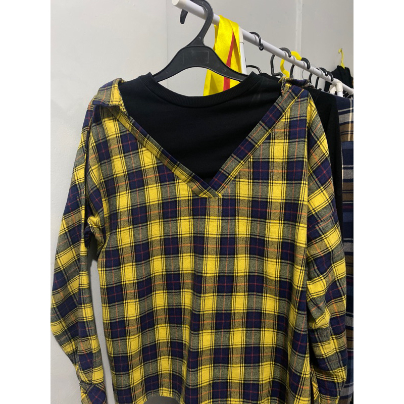 Blouse Wanita Flanel