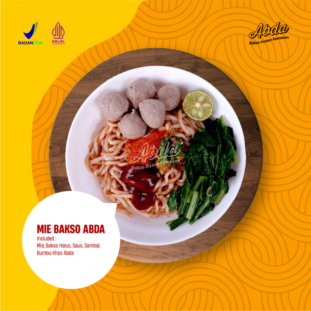 

ABDA Mie Bakso Halus Instan Frozen - Mie Baso Kemasan [Halal]