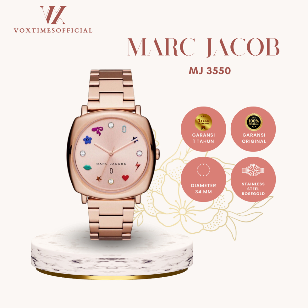 VOXTIMES -- Jam Tangan Wanita MJ Type MJ-3550 Original Garansi 1 tahun