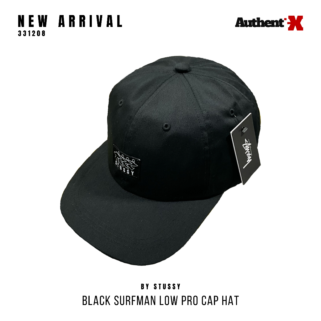 STUSSY SURFMAN LO PRO CAP - BLACK | ORIGINAL