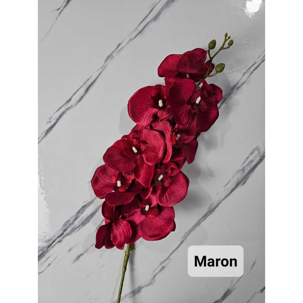 ANGGREK KAIN X9 ANGGREK JUMBO BESAR ANGGREK HIAS ORCHID ARTIFICIAL FLOWER BUNGA PALSU BUNGA HIAS