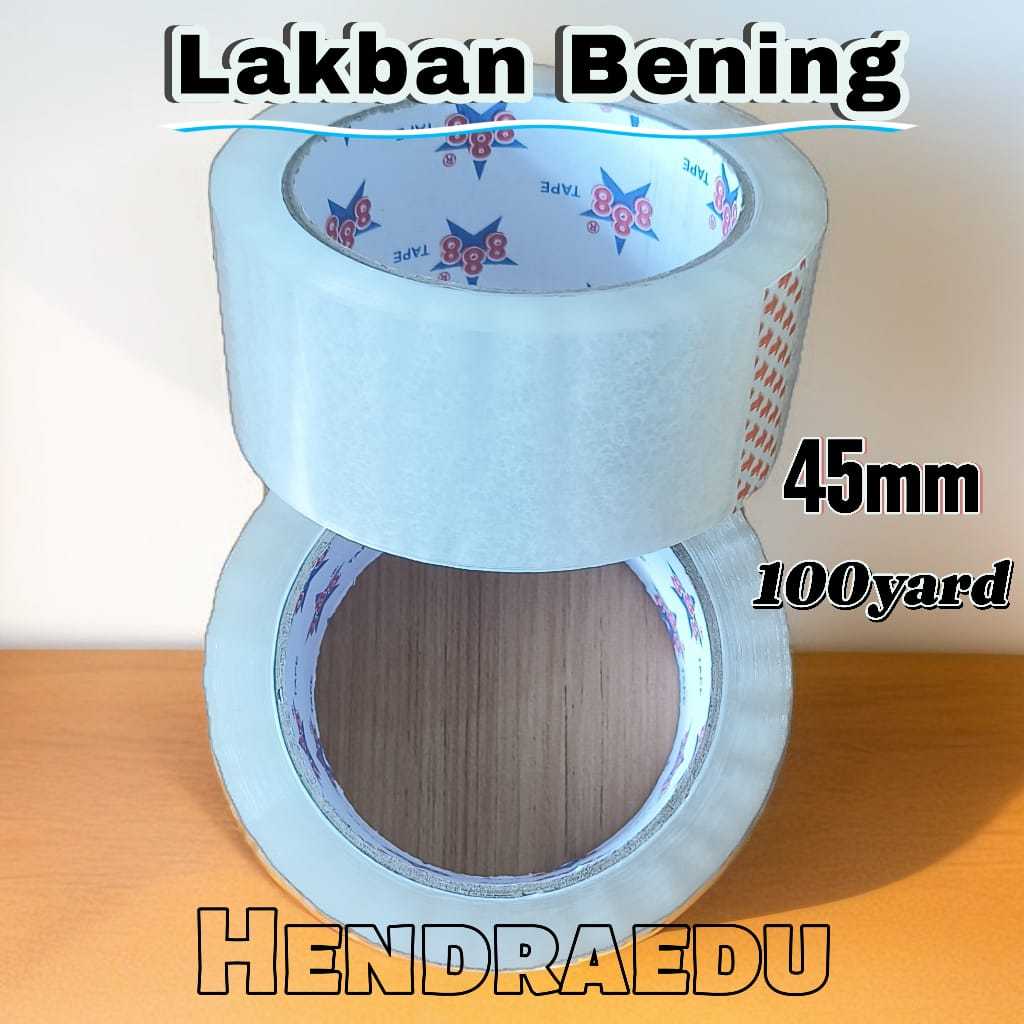 

Lakban Bening 100 Yard x 45mm – Solatip / Isolasi Putih Transparan Tebal untuk Packing & Kemasan