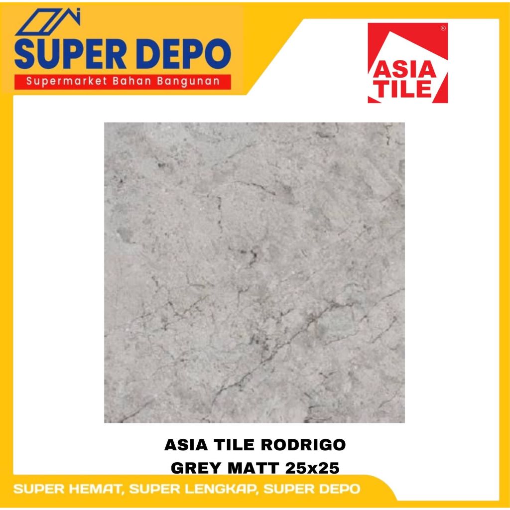 KERAMIK LANTAI ASIA TILE RODRIGO GREY MATT 25 X 25