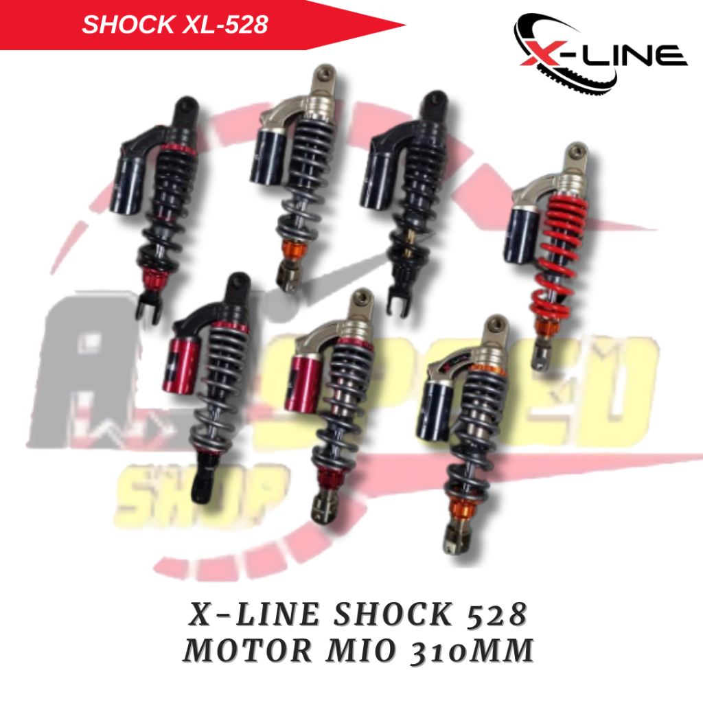 X-line Shock Skok Belakang Yamaha Mio Matic Tipe 528 Ukuran 310mm Original 100%
