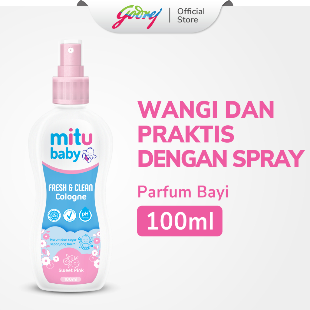 Mitu Baby Cologne Sweet Pink Spray 100ml - Parfum Bayi