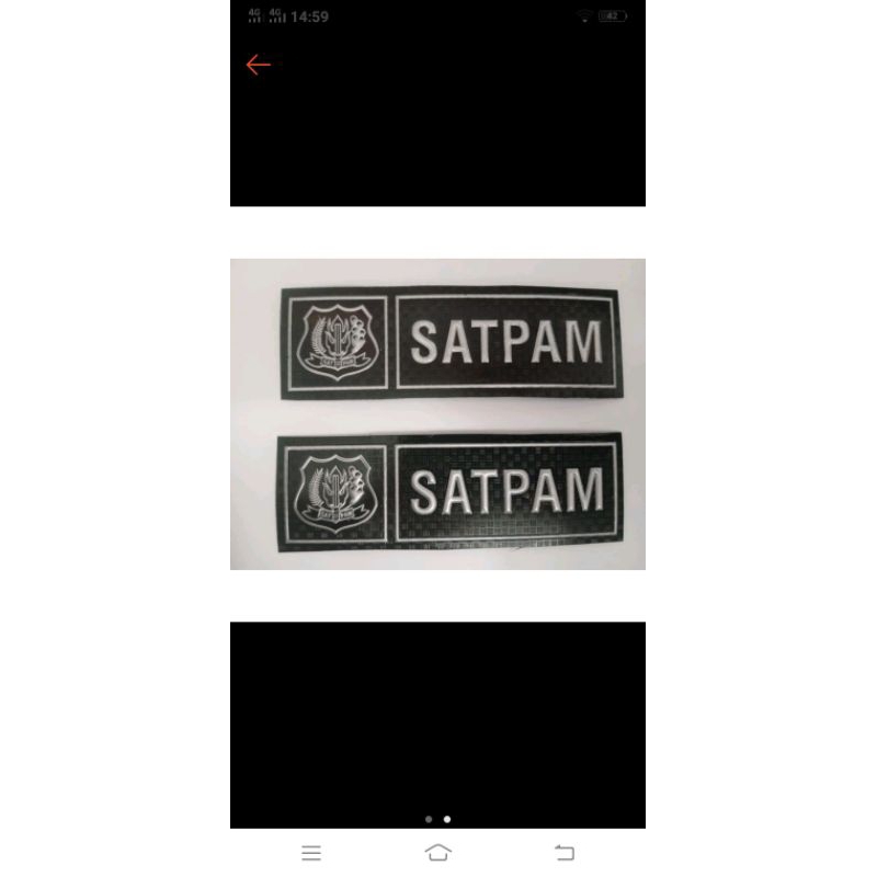 label satpam bahan mika