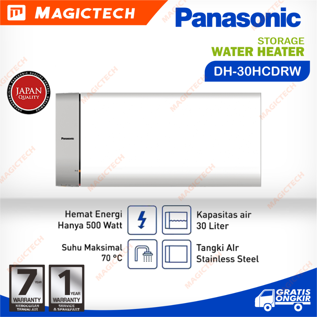 PANASONIC WATER HEATER LISTRIK / PEMANAS AIR LISTRIK 30L DH-30HCDRW