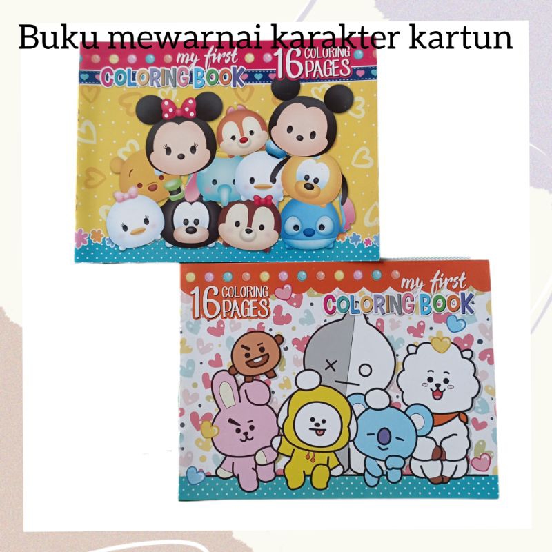 

Buku mewarnai tsum-tsum dan BT21 2201 / Mewarnai karakter
